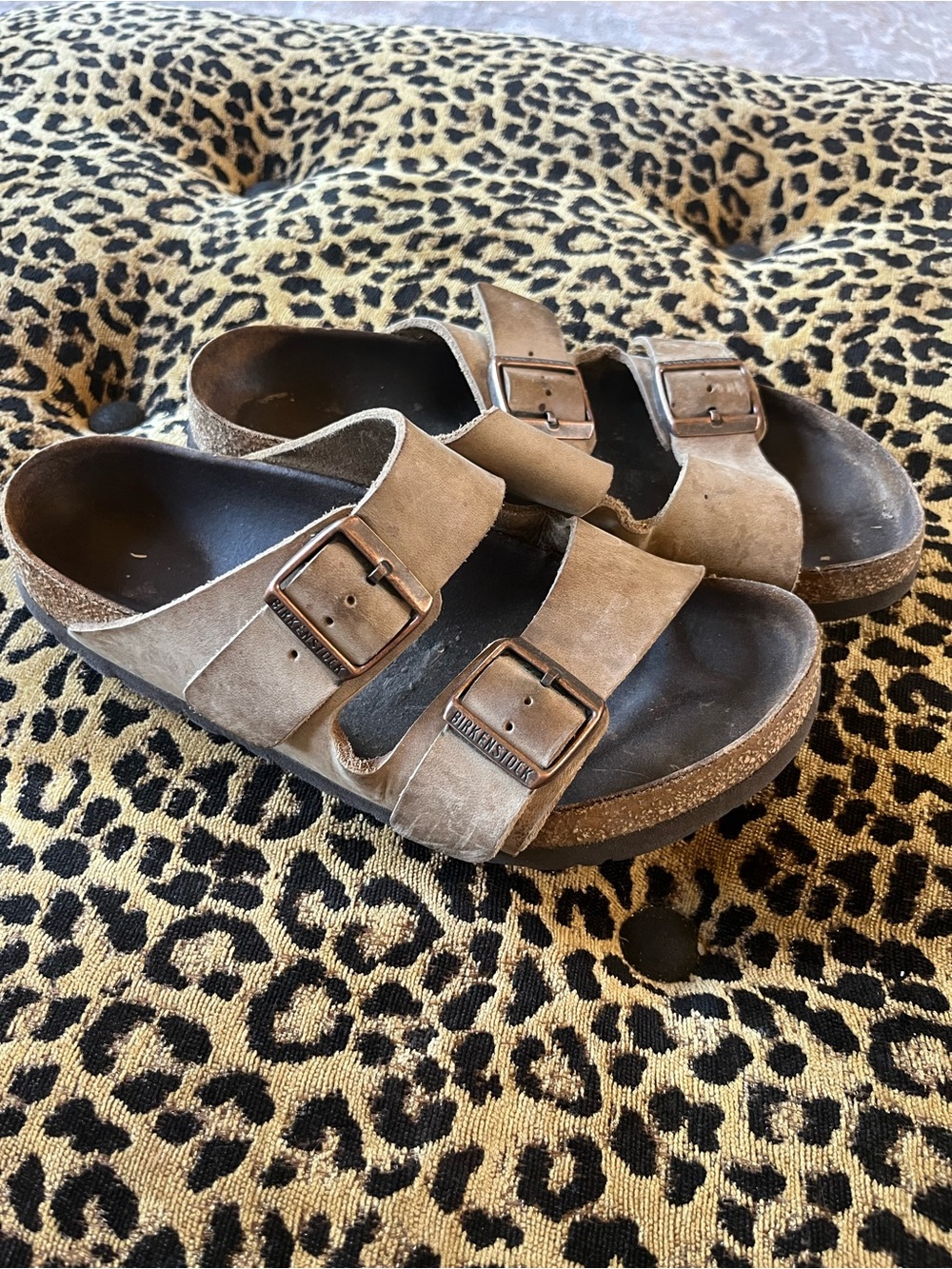 Birkenstock Arizona Taupe Brown Suede Leather Sandals SZ 39(8)
